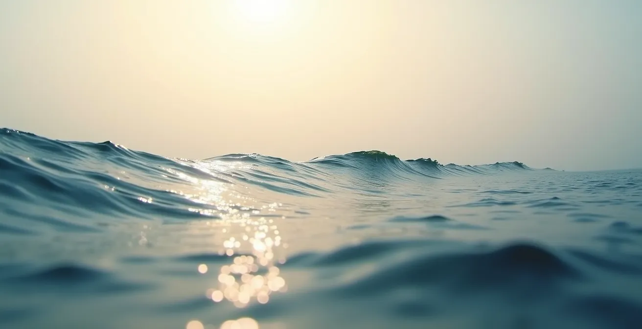 Graphique abstrait montrant des vagues décroissantes sur une période temporelle