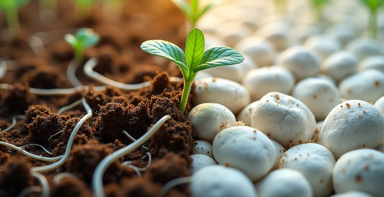 Comparaison visuelle entre système racinaire en terreau vivant et en hydroponie